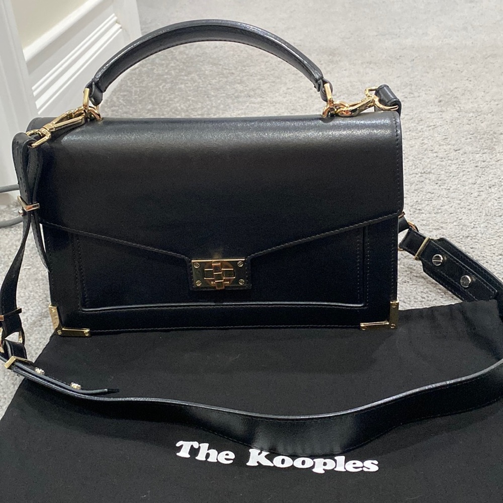 The Kooples medium black leather Emily Bag